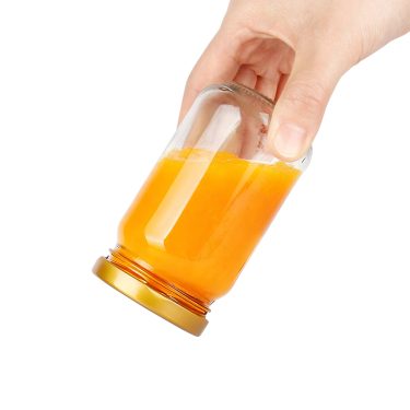 Wholesale empty 235ml 8oz glass jam honey jars with airtight metal lids