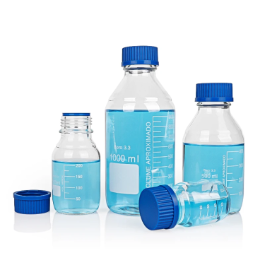 25ml 50ml 100ml 250ml 500ml 1L 2L 3L 5L 10L High Borosilicate Clear Laboratory Glass Chemical Reagent Bottle with Measurements