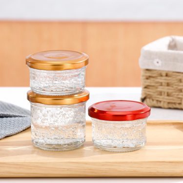 50ml-380ml Clear Empty Big Mouth Glass Jars for Bird’s Nest Caviar Jam Honey Kimchi Customized Screen Printing