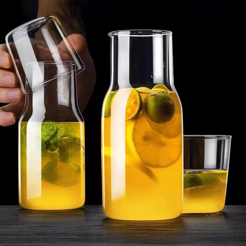 550ml Water Cup Set Water Carafe High Borosilicate Glass Bottle