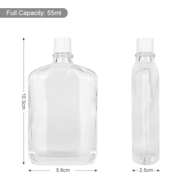 20ml 25ml 30ml 50ml Flat glass essential oil bottle safflower oil bottle glass medication bottle for sale