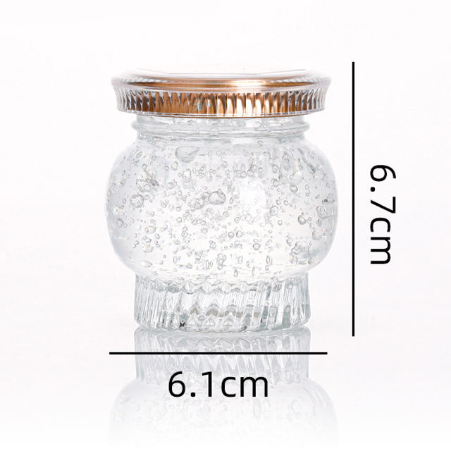 Linlang New Lantern Shape 75ml Thicken Glass Edible Bird’s Nest Bottles Empty Honey Jam Flower Gum Glass Jars