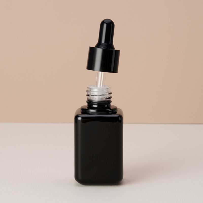 Wholesale Products Sale 30ml Cosmetic Container Botellas De Vidrio Hair Serum Bottle Eye Square Glass Dropper Bottle