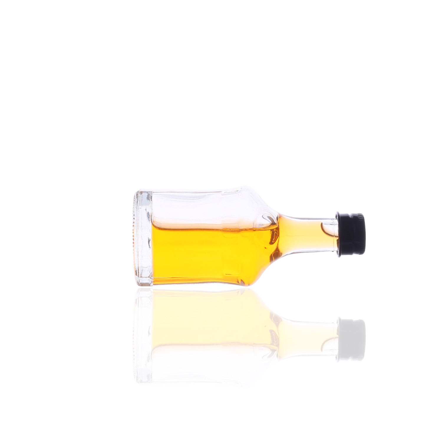 Wholesale Unique Shaped Round 50ml Mini Small Sample Juice Drinks Glass Wine Liquor Bottles With Screw Caps