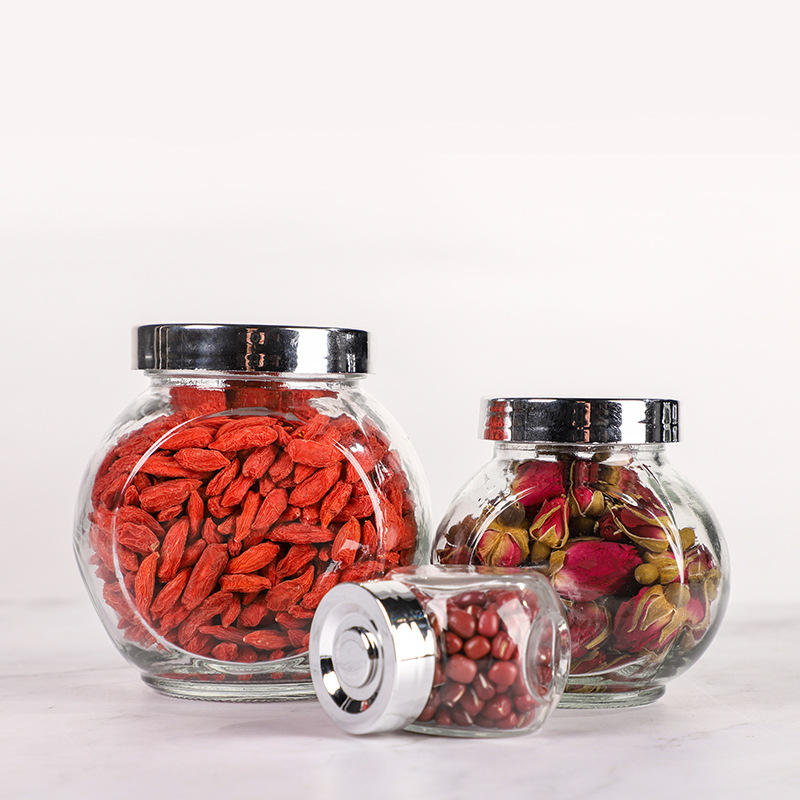 Wholesale Empty Spice and Seasoning Pot Jar 50ml 180ml 380ml 480ml Seasoning Glass Kitchen Oblate Glass Jar