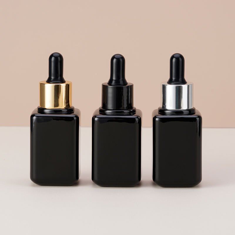 Wholesale Products Sale 30ml Cosmetic Container Botellas De Vidrio Hair Serum Bottle Eye Square Glass Dropper Bottle