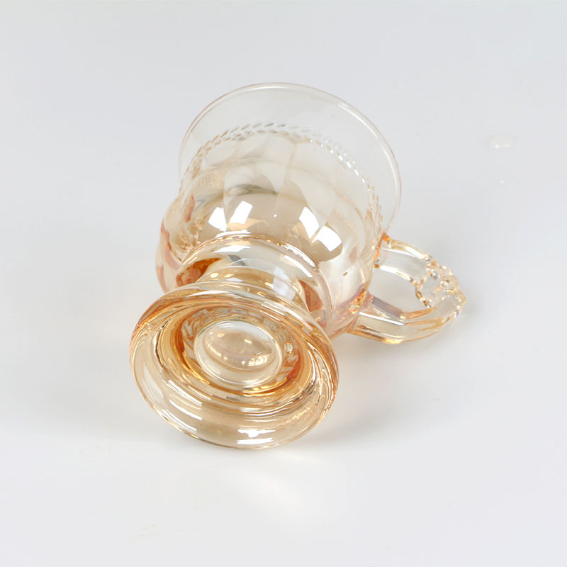 100ml Amber Glass Tumbler for Iced Coffee Elegant Goblet Cups