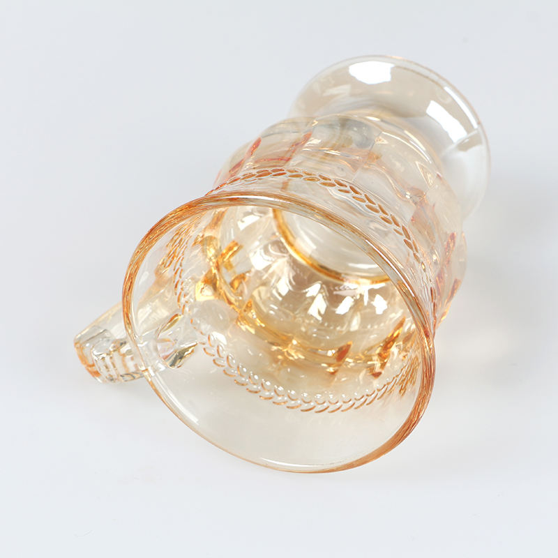 100ml Amber Glass Tumbler for Iced Coffee Elegant Goblet Cups