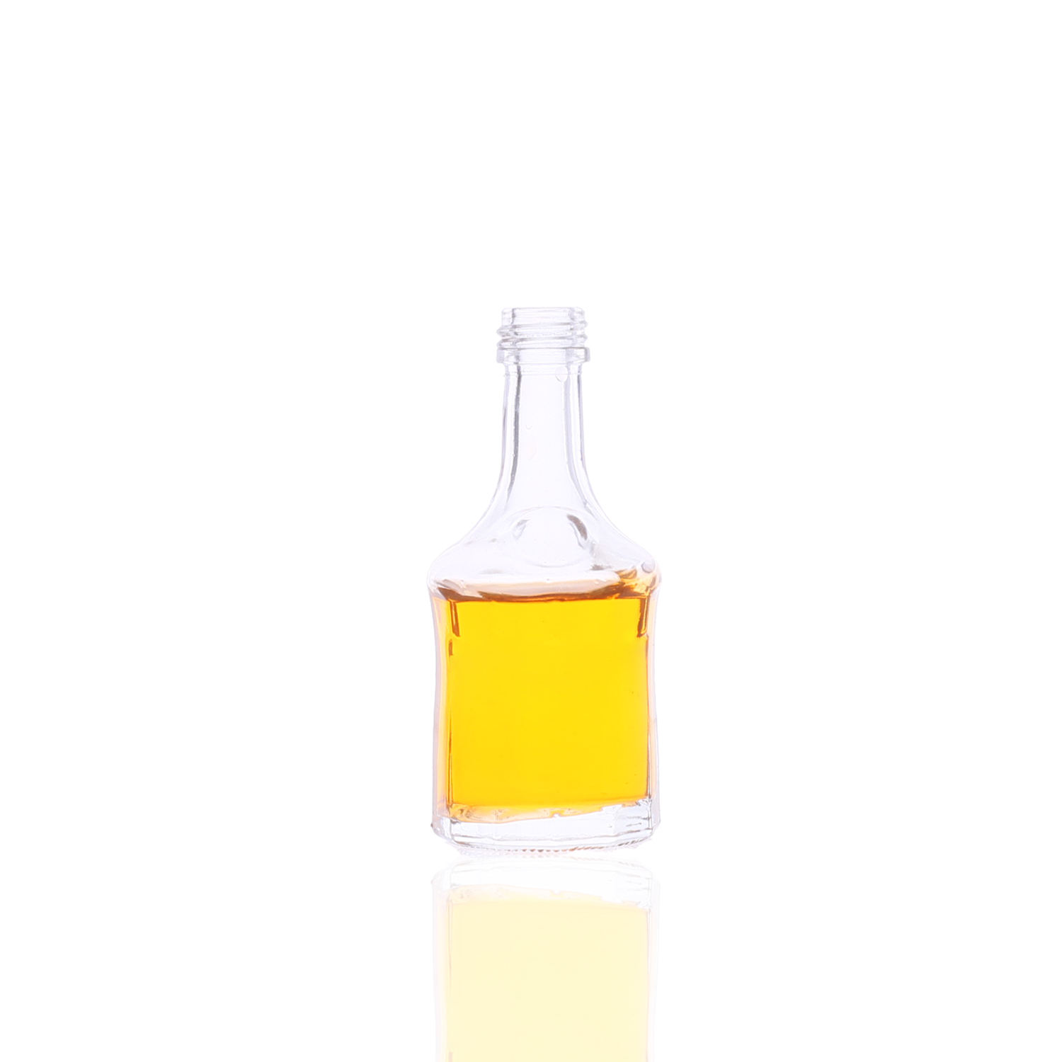 Wholesale Unique Shaped Round 50ml Mini Small Sample Juice Drinks Glass Wine Liquor Bottles With Screw Caps