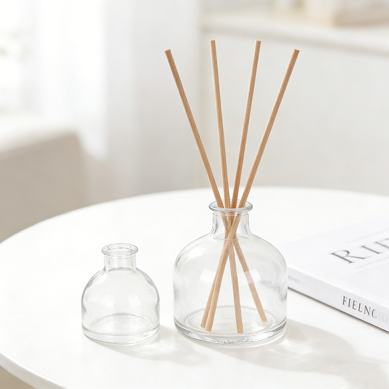 50ml 200ml 230ml Empty round shape glass reed diffuser bottle wholesale