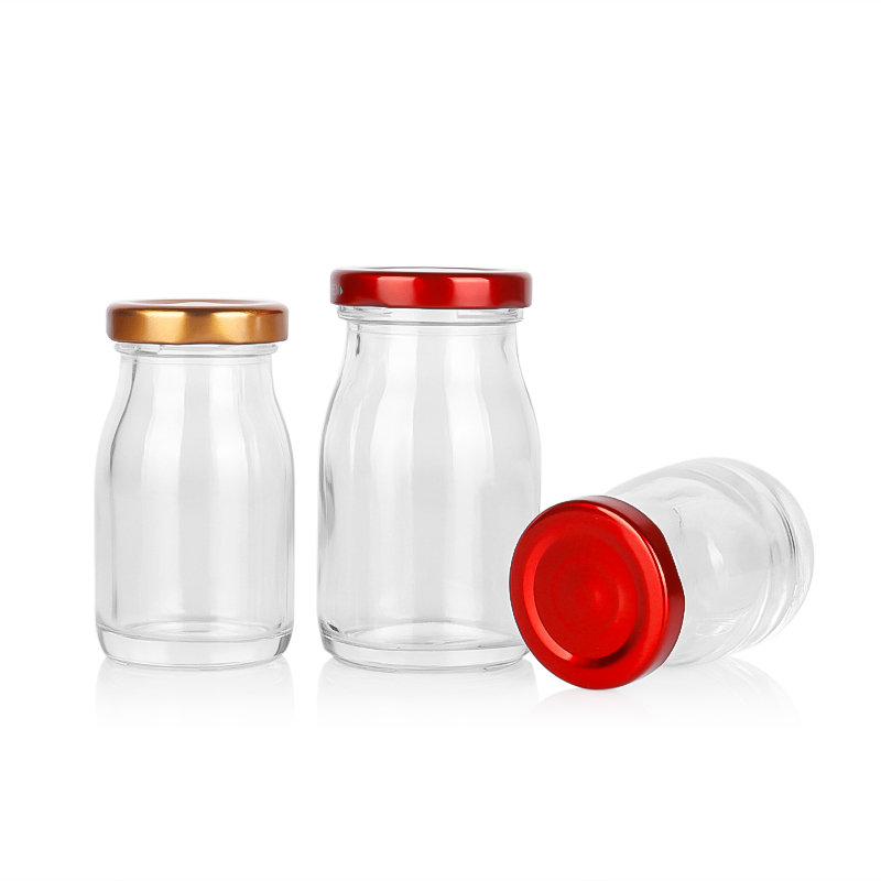 Wholesale food grade empty bird nest drink glass bottle with airtight lid 50ml 75ml 120ml
