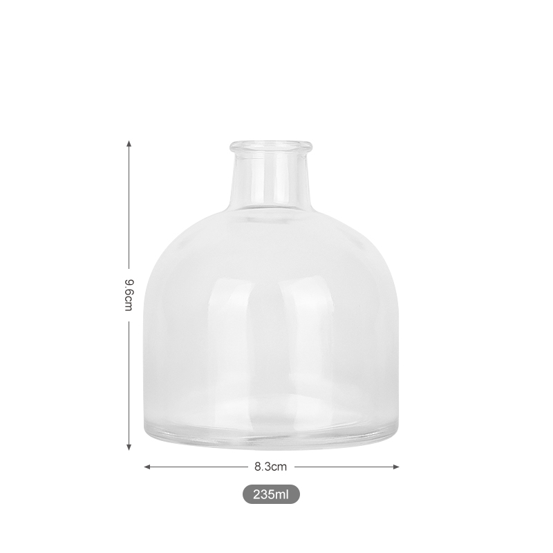 50ml 200ml 230ml Empty round shape glass reed diffuser bottle wholesale