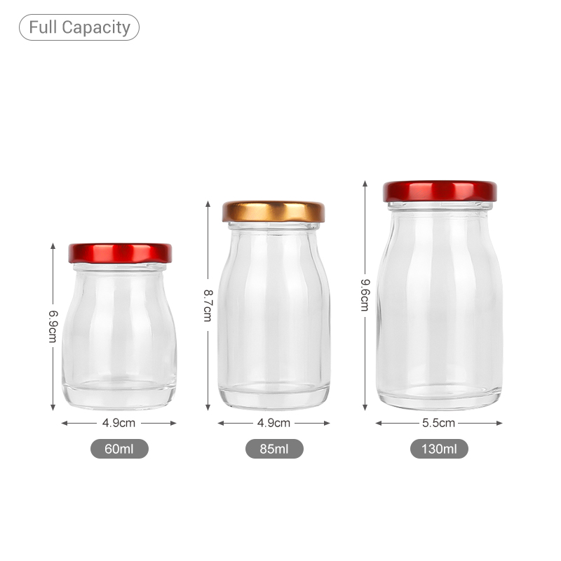 Wholesale food grade empty bird nest drink glass bottle with airtight lid 50ml 75ml 120ml