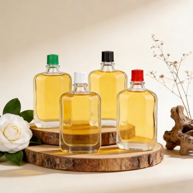 20ml 25ml 30ml 50ml Flat glass essential oil bottle safflower oil bottle glass medication bottle for sale