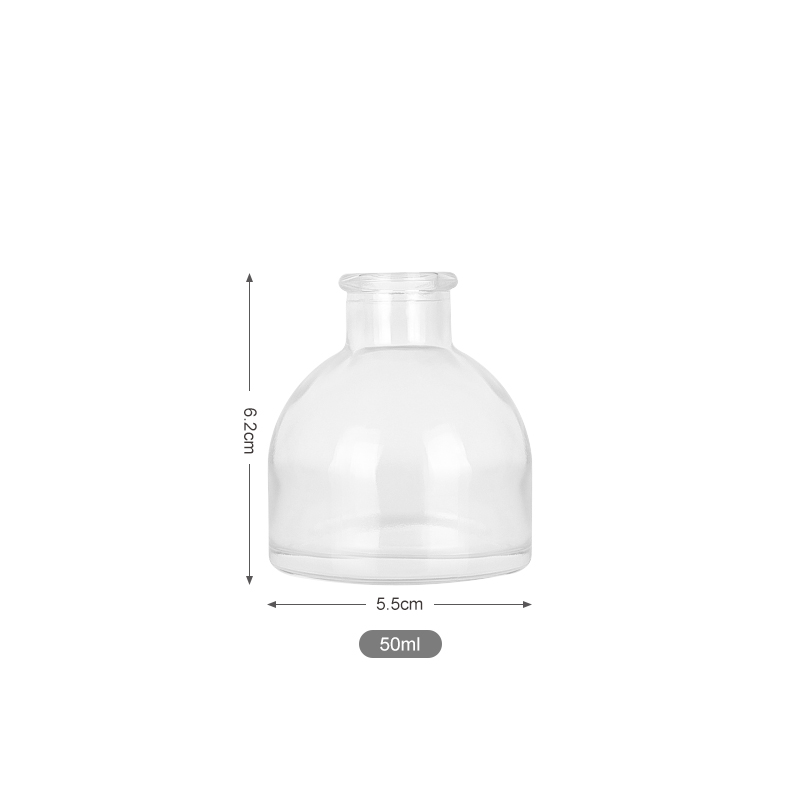 50ml 200ml 230ml Empty round shape glass reed diffuser bottle wholesale