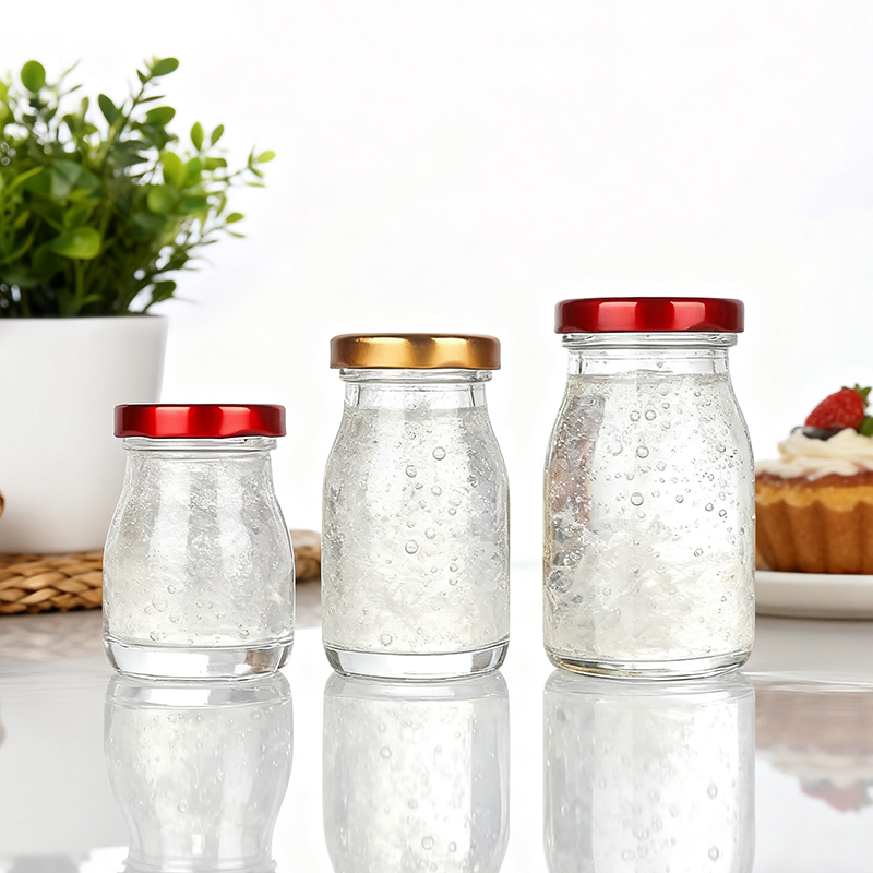 Wholesale food grade empty bird nest drink glass bottle with airtight lid 50ml 75ml 120ml