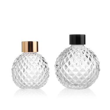 Creative diamond embossing spherical transparent glass aroma bottle home decoration item