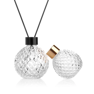 Creative diamond embossing spherical transparent glass aroma bottle home decoration item