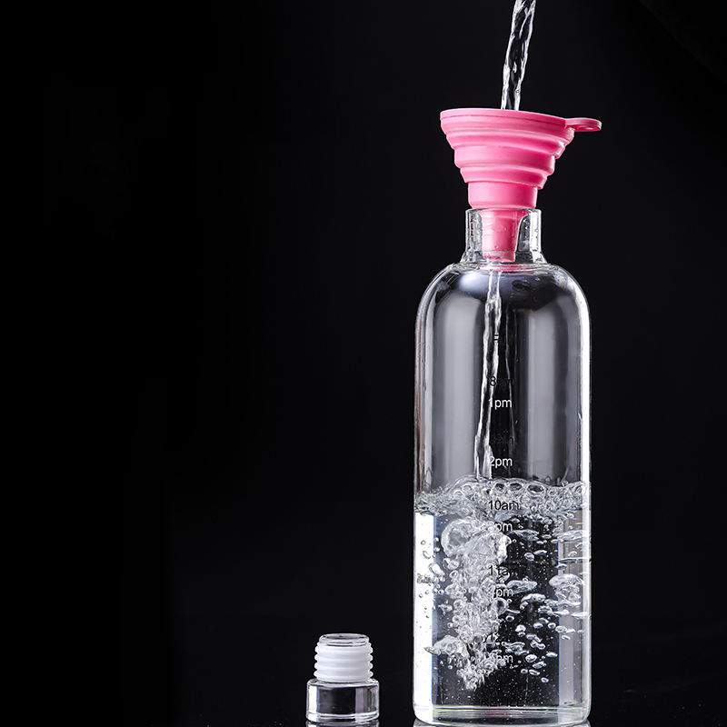 Portable High-temperature Resistant Household and Commercial Juice Water Cup Food Grade High Borosilicate Glass Cup with Scale