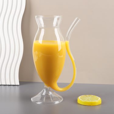 Creative vampire-themed wine glass with straw cocktail and juice glass cup party bar glass drinking vessel