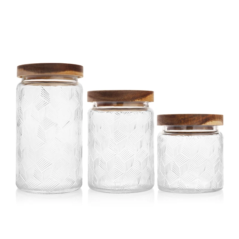 500ml 700ml 900ml Round Spice Tea Candy Nuts Chocolate Snack Glass Jars Kitchen Food Storage Glass Container