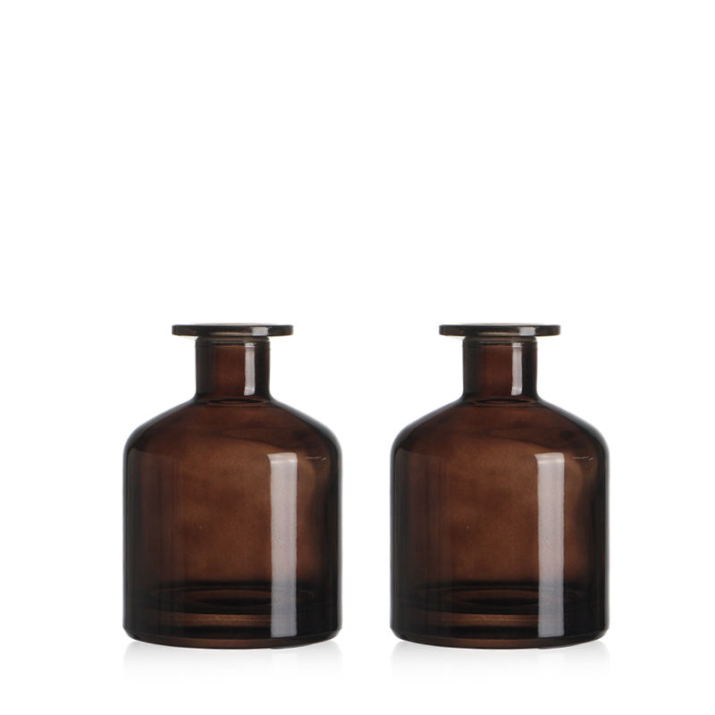 In Stock 200ml Round Glass Reed Diffuser Bottle | Color Printing for Home Deco, Christmas Candle Stand & Flower Vase