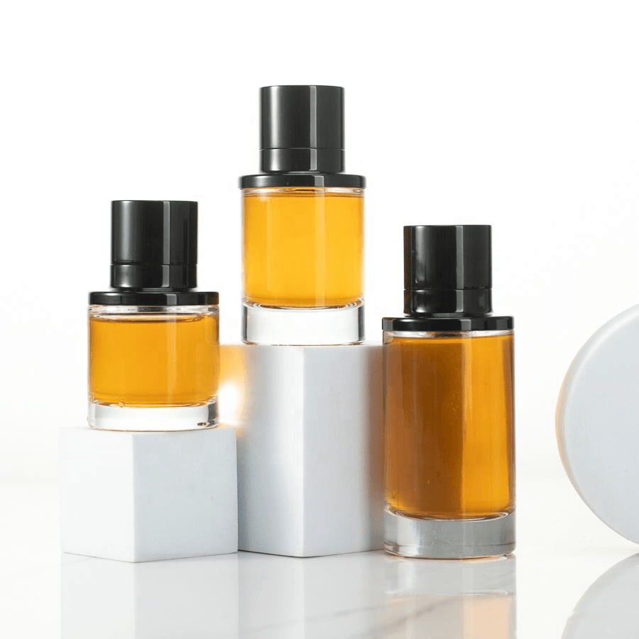 Elegant Cylinder Glass Perfume Bottle 30ml 50ml 100ml Refillable Perfume Container