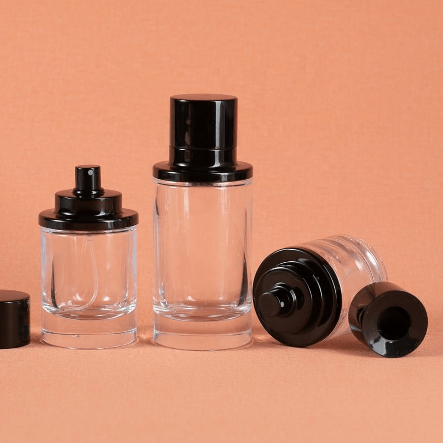 Elegant Cylinder Glass Perfume Bottle 30ml 50ml 100ml Refillable Perfume Container