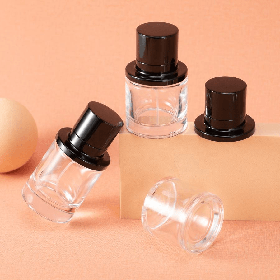 Elegant Cylinder Glass Perfume Bottle 30ml 50ml 100ml Refillable Perfume Container