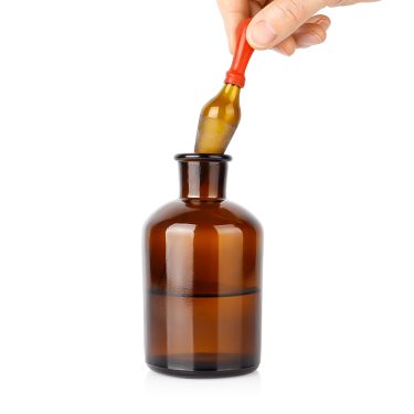 Laboratory brown glass dropper bottle empty rubber dropper bottle wholesale