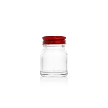 Bird nest beverage packing transparent glass jar with metal screw lid 45ml 60ml 85ml 110ml 160ml