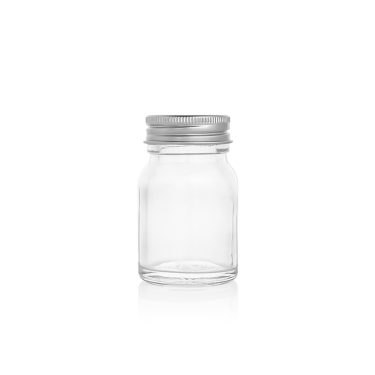 Bird nest beverage packing transparent glass jar with metal screw lid 45ml 60ml 85ml 110ml 160ml