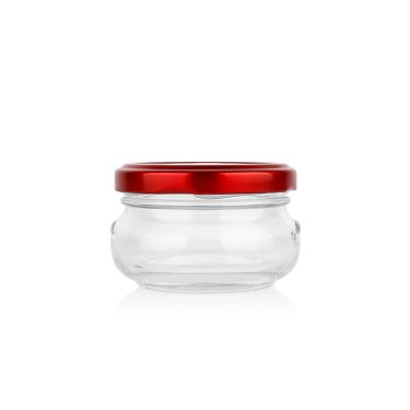 80ml 100ml 150ml 200ml High quality caviar edible bird’s nest glass jar with metal lid