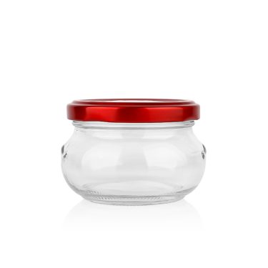 80ml 100ml 150ml 200ml High quality caviar edible bird’s nest glass jar with metal lid