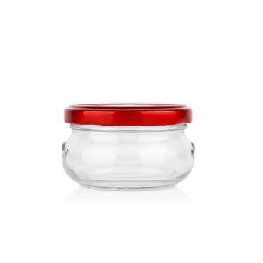 80ml 100ml 150ml 200ml High quality caviar edible bird’s nest glass jar with metal lid