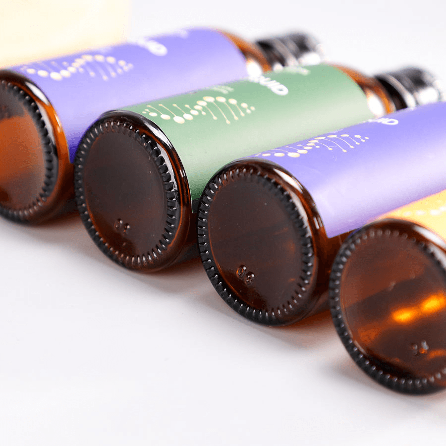 100ml Custom Labels Amber Round Glass Tube Bottle with Screw Lids for Nutrient Solution and Health Supplement Packaging