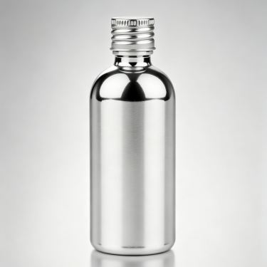 Silver-Plated Glass Essential Oil Bottle with Screw Cap Leakproof Aromatherapy Container 100ml