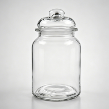Large Clear Glass Storage Jar with Lid Airtight Kitchen Container for Candy Cookies Coffee Tea Dry Food Storage