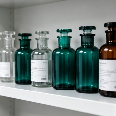Teal Glass Reagent Bottle with Ground Glass Stopper Airtight Lab Storage Container 250ml