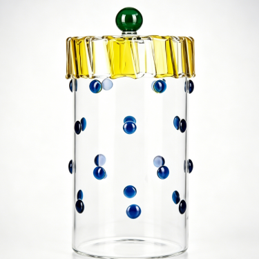 Luxury Decorative Glass Food Jar Modern Airtight Candy Cookie Storage Container for Kitchen Home Decoration