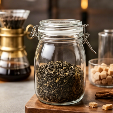 Premium Airtight Glass Storage Jar with Clamp Lid Clear Food Container for Kitchen Pantry Coffee Tea Snacks Storage