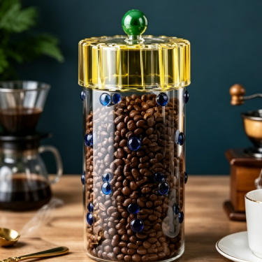 Luxury Decorative Glass Food Jar Modern Airtight Candy Cookie Storage Container for Kitchen Home Decoration