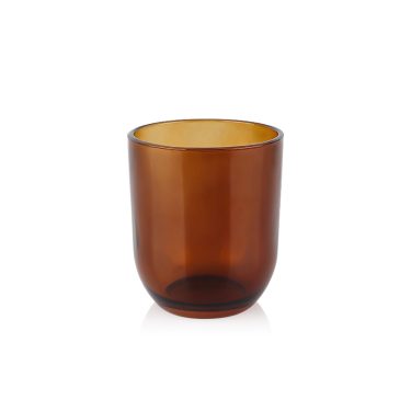 200ml 300ml 7oz 10oz Wide mouth amber glass candle jars with lids wholesale