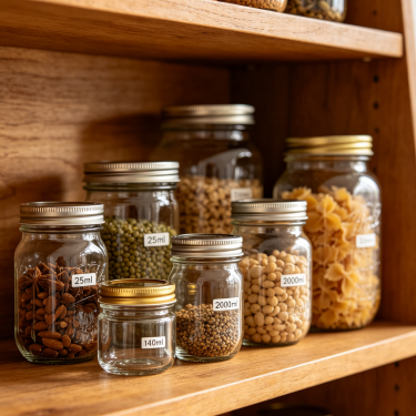 25ml Golden Lid Leakproof High Temperature Resistant Glass Food Storage Jar