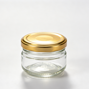 25ml Golden Lid Leakproof High Temperature Resistant Glass Food Storage Jar