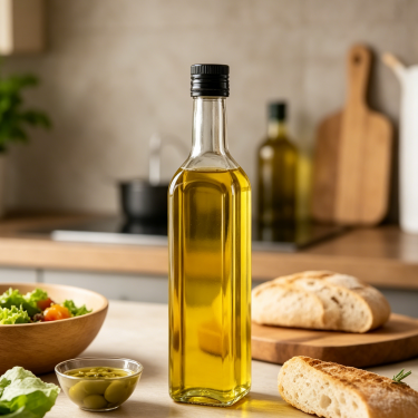 Premium Clear Glass Olive Oil Bottle Square Shape Kitchen Vinegar Dispenser Food Grade Glass Bottle With Screw Cap