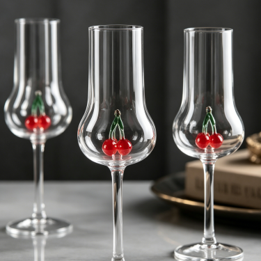 Hand Blown Crystal Glass Wine Tasting Goblet Elegant Stemware Cup for Whisky Brandy Cocktail Restaurant Bar Use