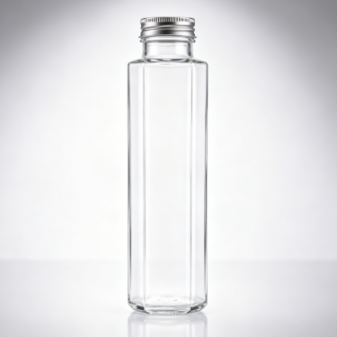 Premium Clear Glass Beverage Bottle with Screw Cap Reusable Juice Tea Water Coffee Packaging Container for Beverage Brands
