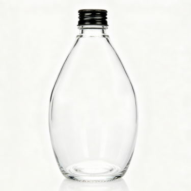 Premium Clear Glass Beverage Bottle Food Grade Juice Milk Tea Water Packaging Container Reusable Drink Bottle with Screw Neck