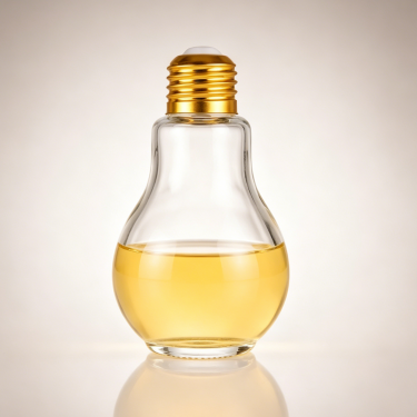 Creative Light Bulb Shape Glass Beverage Bottle Clear Juice Milk Tea Coffee Packaging Container with Metal Screw Cap